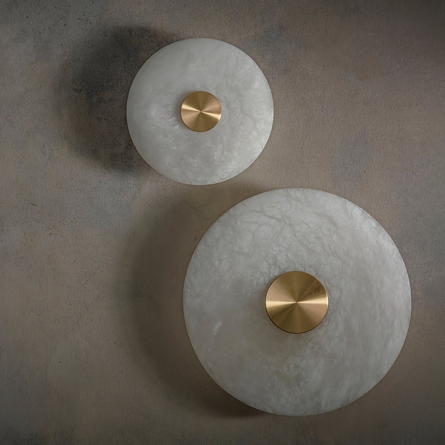 Circular Alabaster Disc LED Wall Light