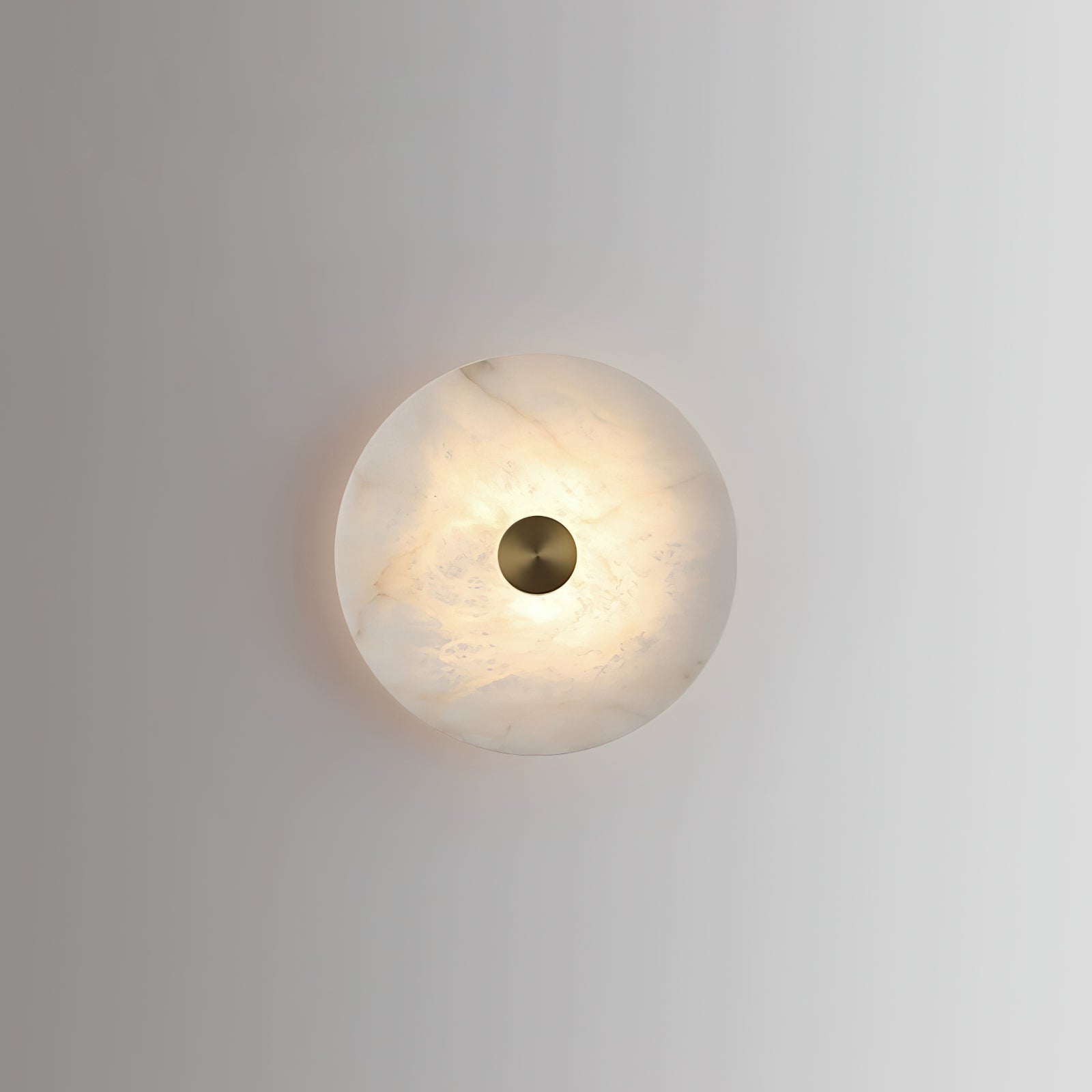 Circular Alabaster Disc LED Wall Light