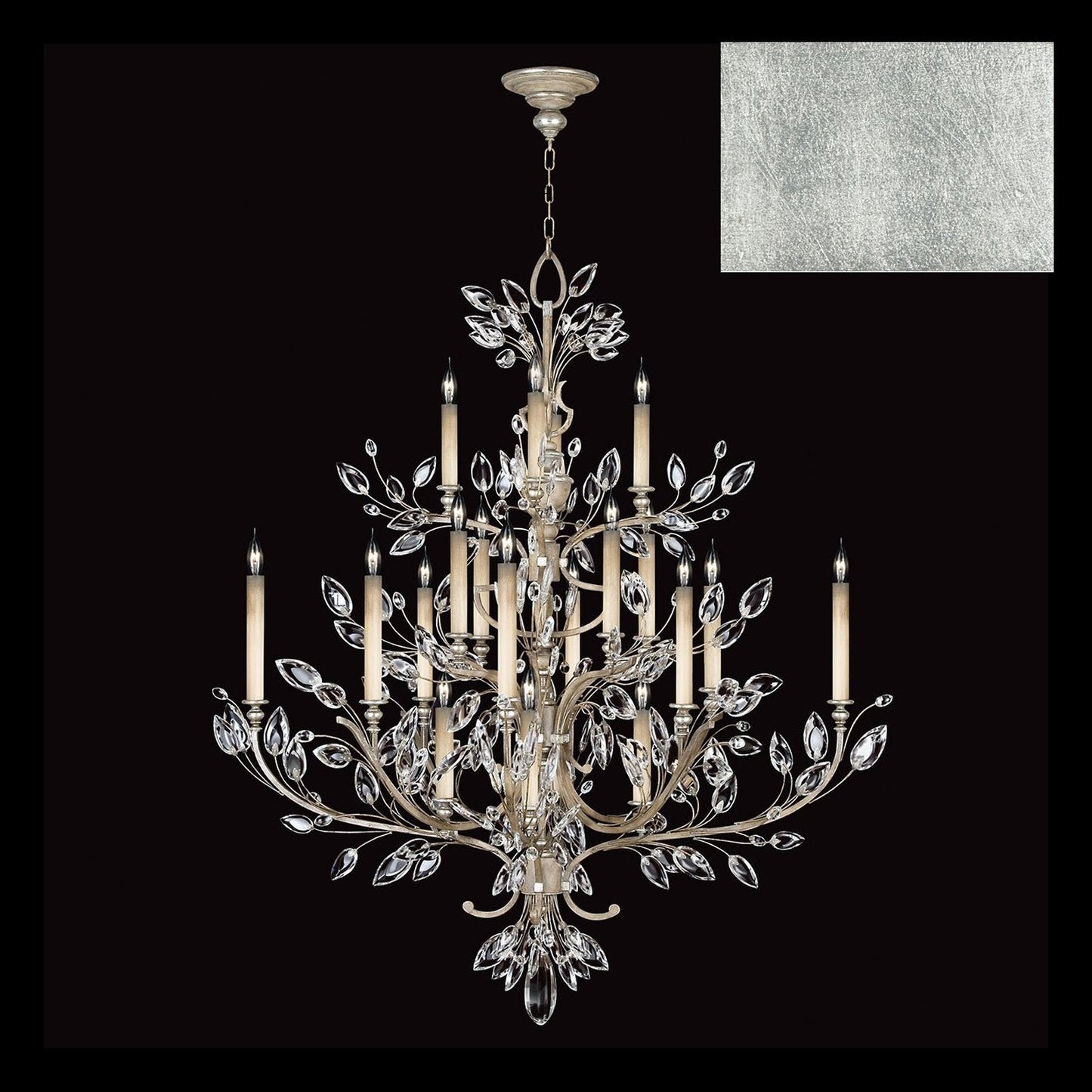 Crystal Laurel Leaf Chandelier