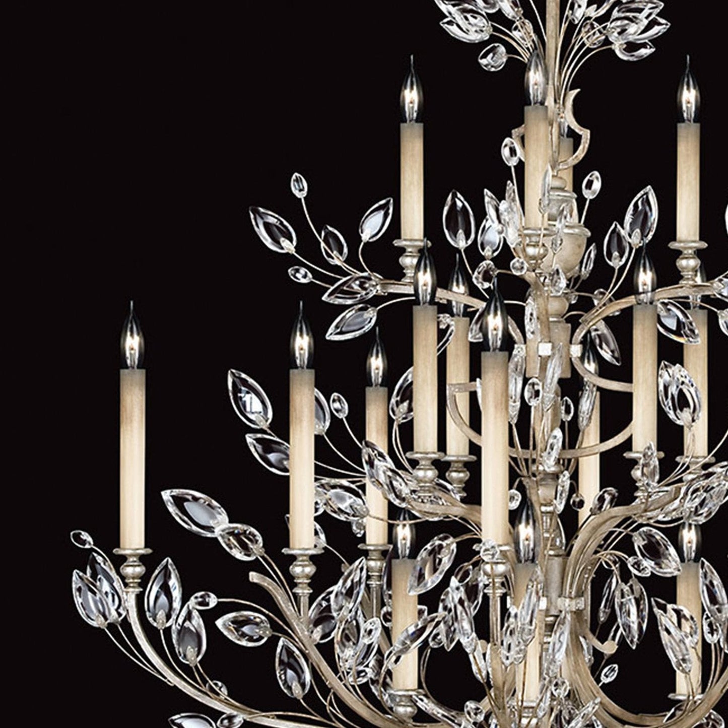 Crystal Laurel Leaf Chandelier