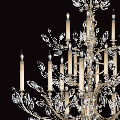 Crystal Laurel Leaf Chandelier