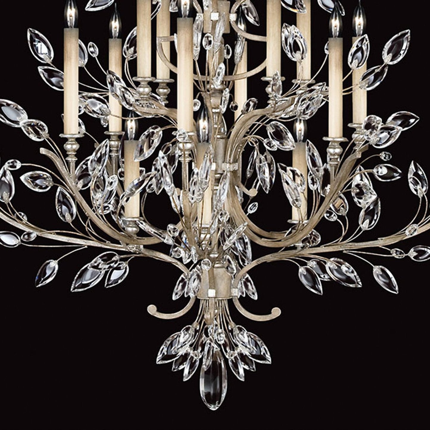 Crystal Laurel Leaf Chandelier