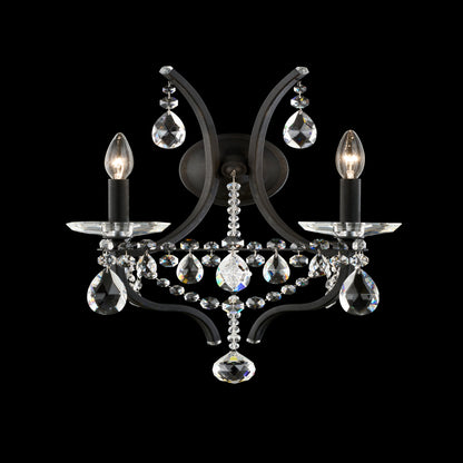 Curved Crystal Chain Two-Light Wall Sconce / Heirloom Gold / Radiance