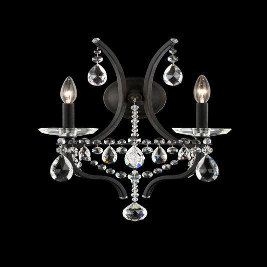 Curved Crystal Chain Two-Light Wall Sconce / Heirloom Gold / Radiance