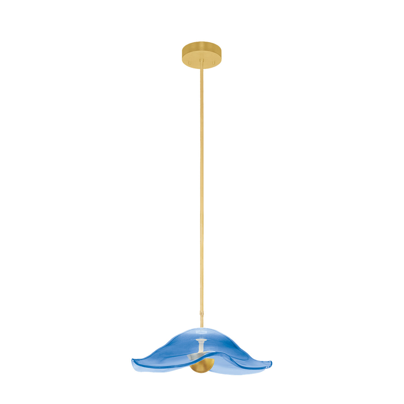 Embark Sculpted Glass LED Pendant / Gold Leaf/Blue