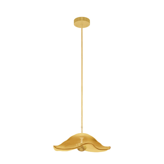 Embark Sculpted Glass LED Pendant / Gold Leaf/Amber