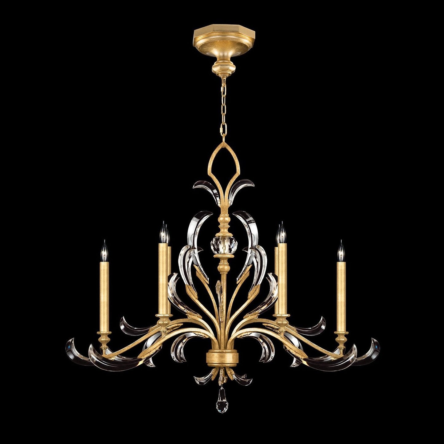 Fine Art Beveled Arcs 44" Chandelier / Gold