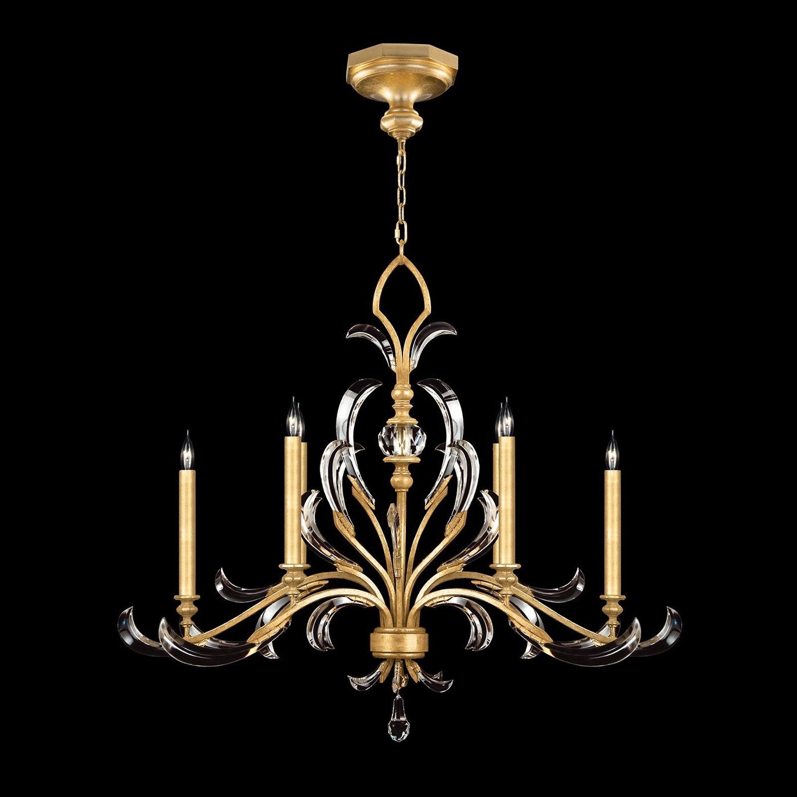 Fine Art Beveled Arcs 44" Chandelier / Gold