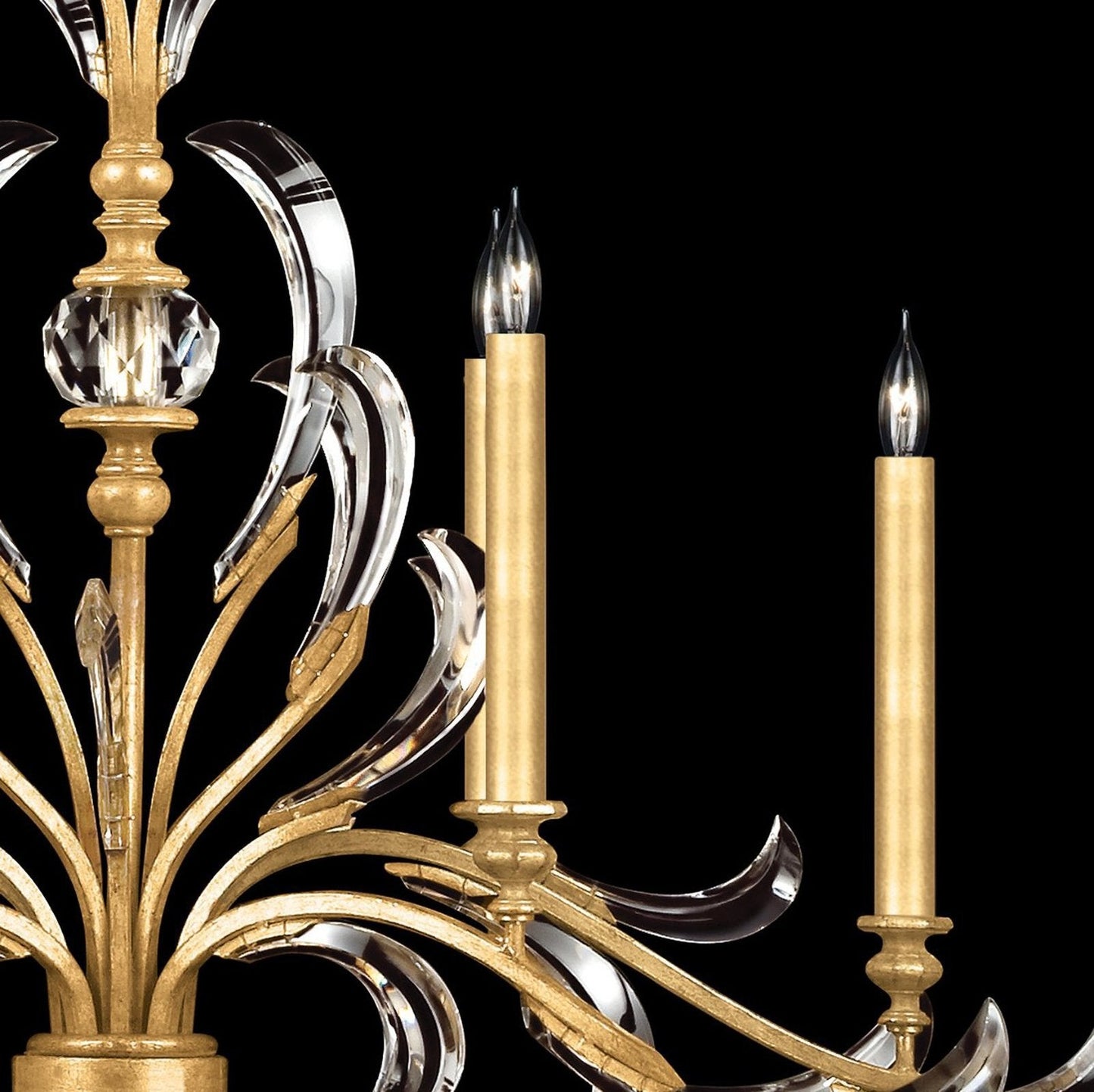 Fine Art Beveled Arcs 44" Chandelier / Silver
