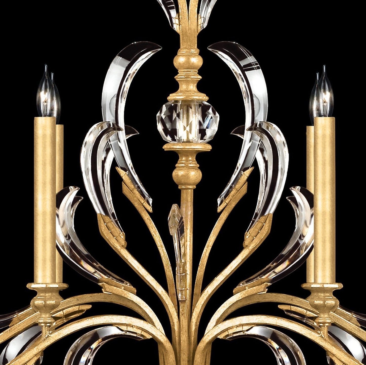 Fine Art Beveled Arcs 44" Chandelier / Muted Silver