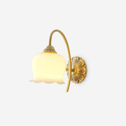 Golden Bell Orchid Wall Light