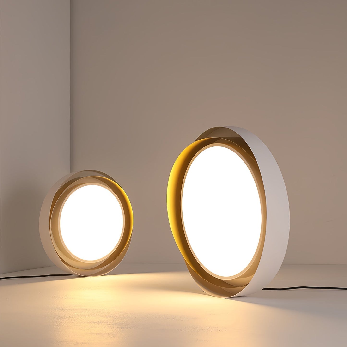 Halo Ring LED Flush Ceiling Light / ∅ 15.7″ x H 3.5″ / Dia 40cm x H 9cm (Power: ~24W) / Black & White / Cool Light