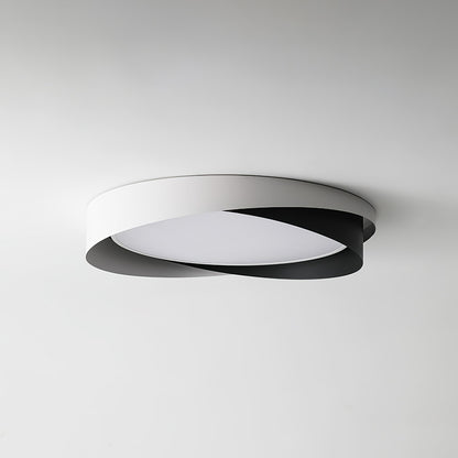 Halo Ring LED Flush Ceiling Light / ∅ 19.7″ x H 3.5″ / Dia 50cm x H 9cm (Power: ~36W) / White & White / Cool Light