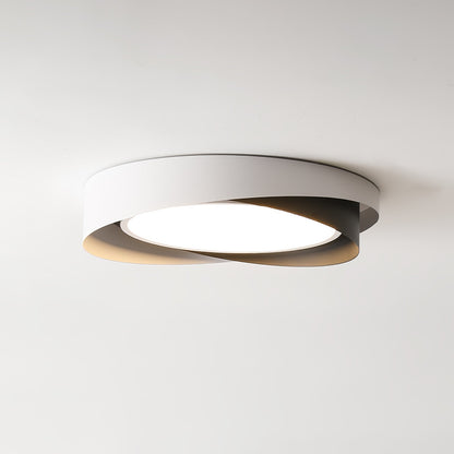 Halo Ring LED Flush Ceiling Light / ∅ 23.6″ x H 3.5″ / Dia 60cm x H 9cm (Power: ~48W) / White & White / Cool Light