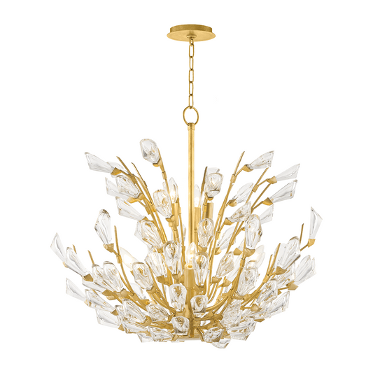 Hudson Valley Lighting Tulip 9 Light 27.75 inch Chandelier Ceiling Light / Gold Leaf