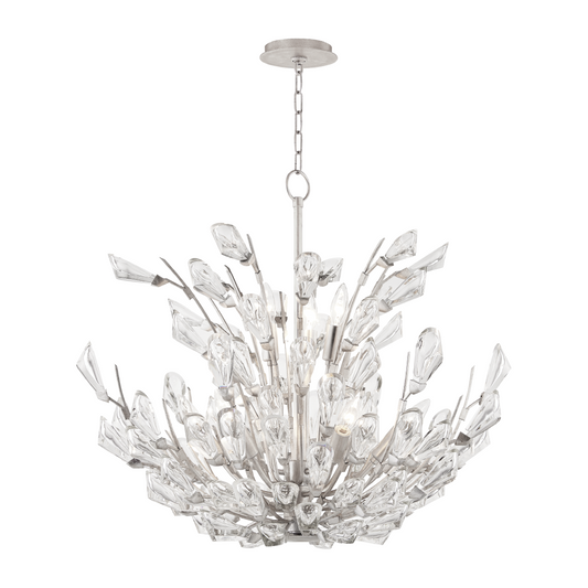 Hudson Valley Lighting Tulip 9 Light 27.75 inch Chandelier Ceiling Light / Silver Leaf