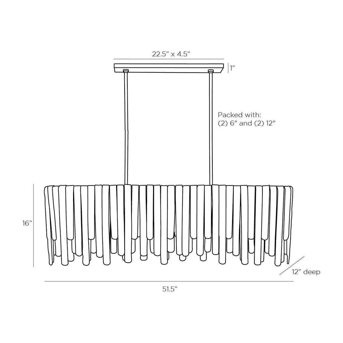 Leighton Cascading Glass Chandelier