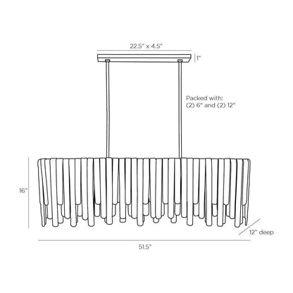 Leighton Cascading Glass Chandelier