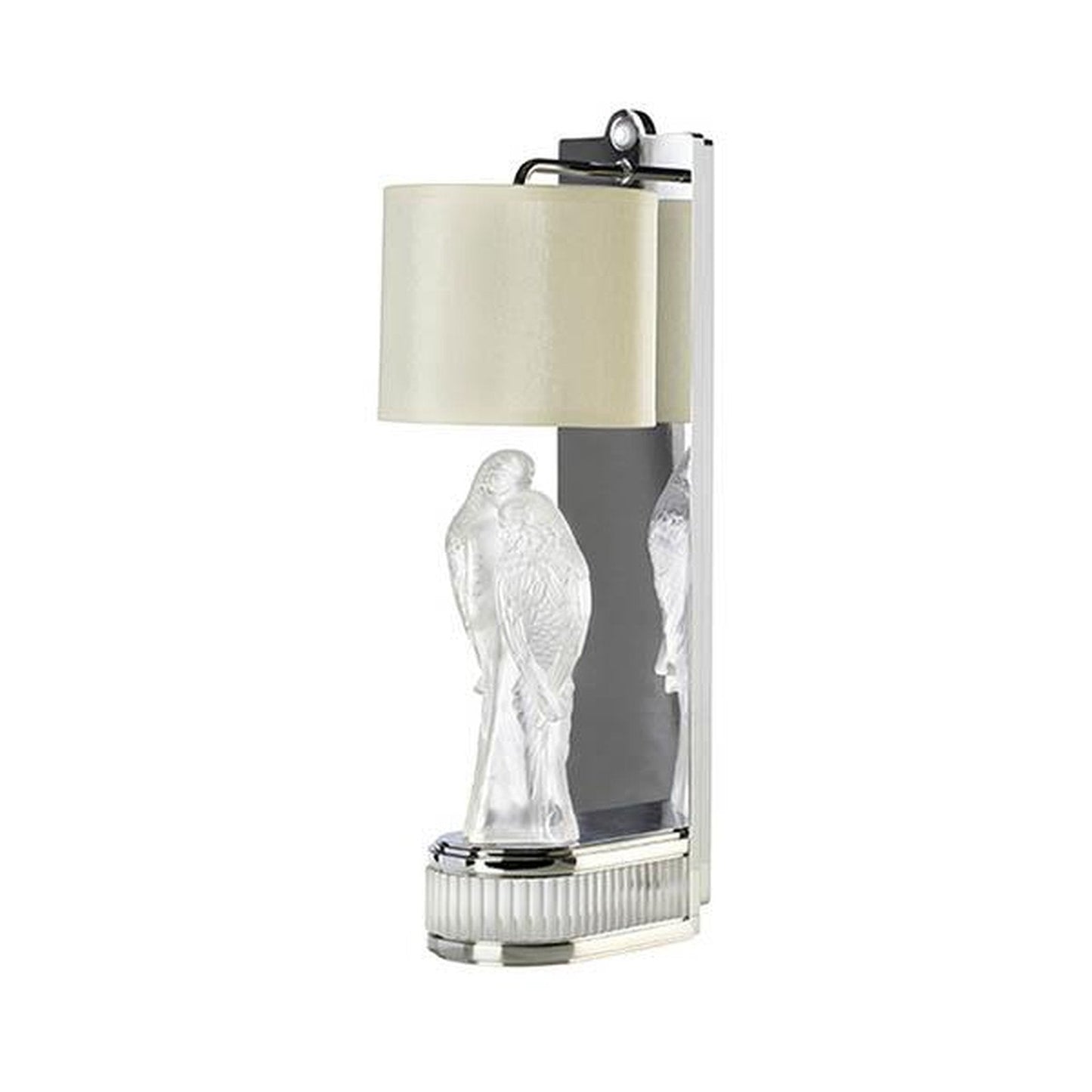 Lovebird Crystal and Silk Wall Sconce / Clear