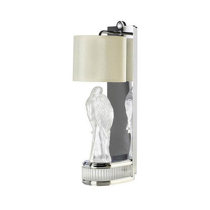 Lovebird Crystal and Silk Wall Sconce / Clear