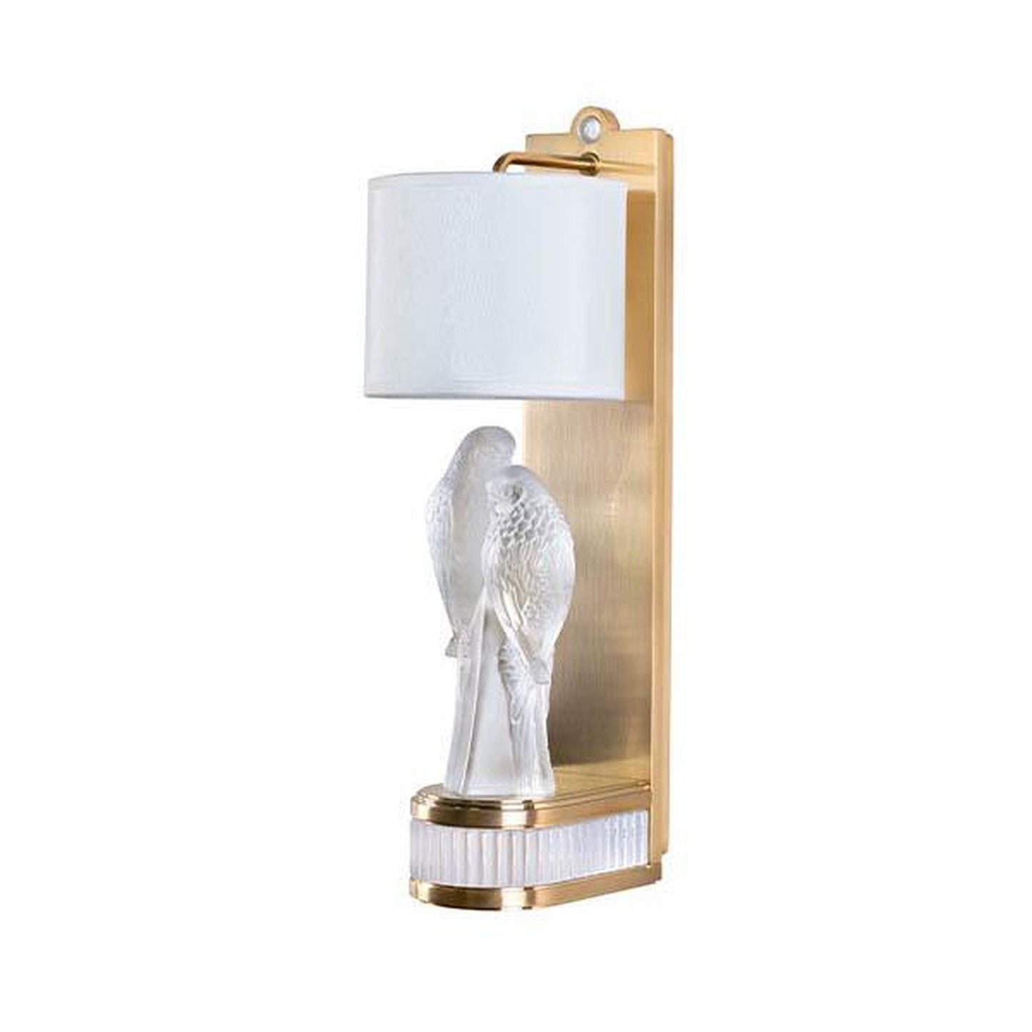 Lovebird Crystal and Silk Wall Sconce