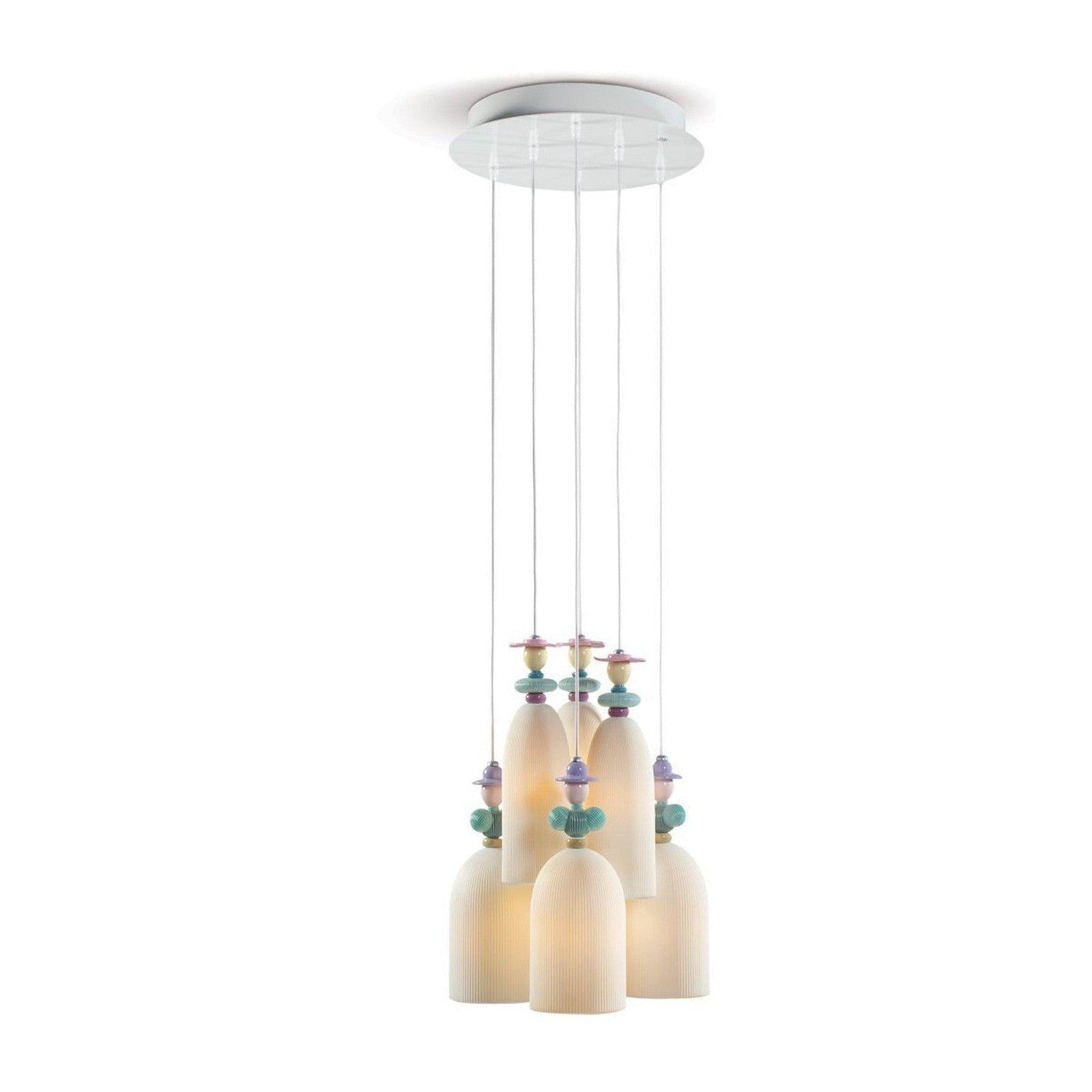 Mademoiselle Floral Six-Light Porcelain Chandelier / Default Title