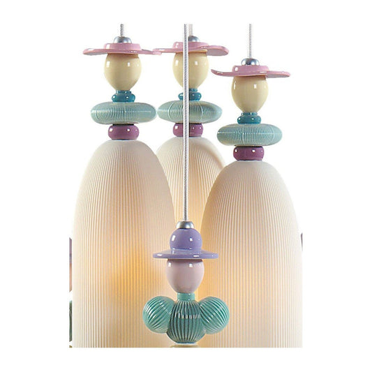 Mademoiselle Floral Six-Light Porcelain Chandelier