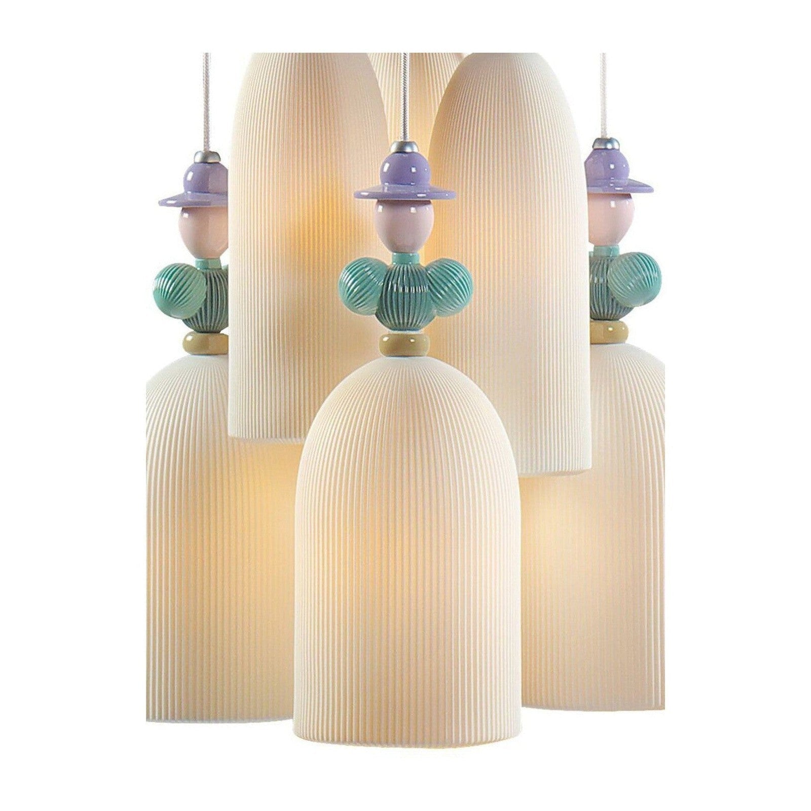 Mademoiselle Floral Six-Light Porcelain Chandelier