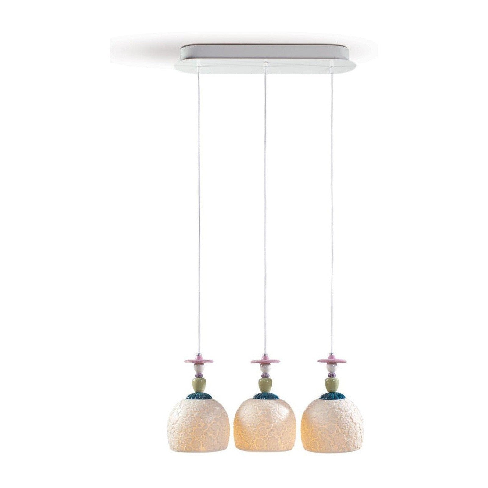 Mademoiselle Floral Three-Light Linear Pendant / Default Title