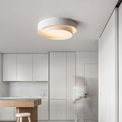 Melody Layered Ring LED Ceiling Light / ∅ 15.7″ x H 5.5″ / Dia 40cm x H 14cm / White / Cool Light