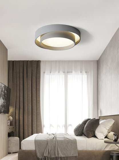 Melody Layered Ring LED Ceiling Light / ∅ 23.6″ x H 5.5″ / Dia 60cm x H 14cm / White / Warm Light