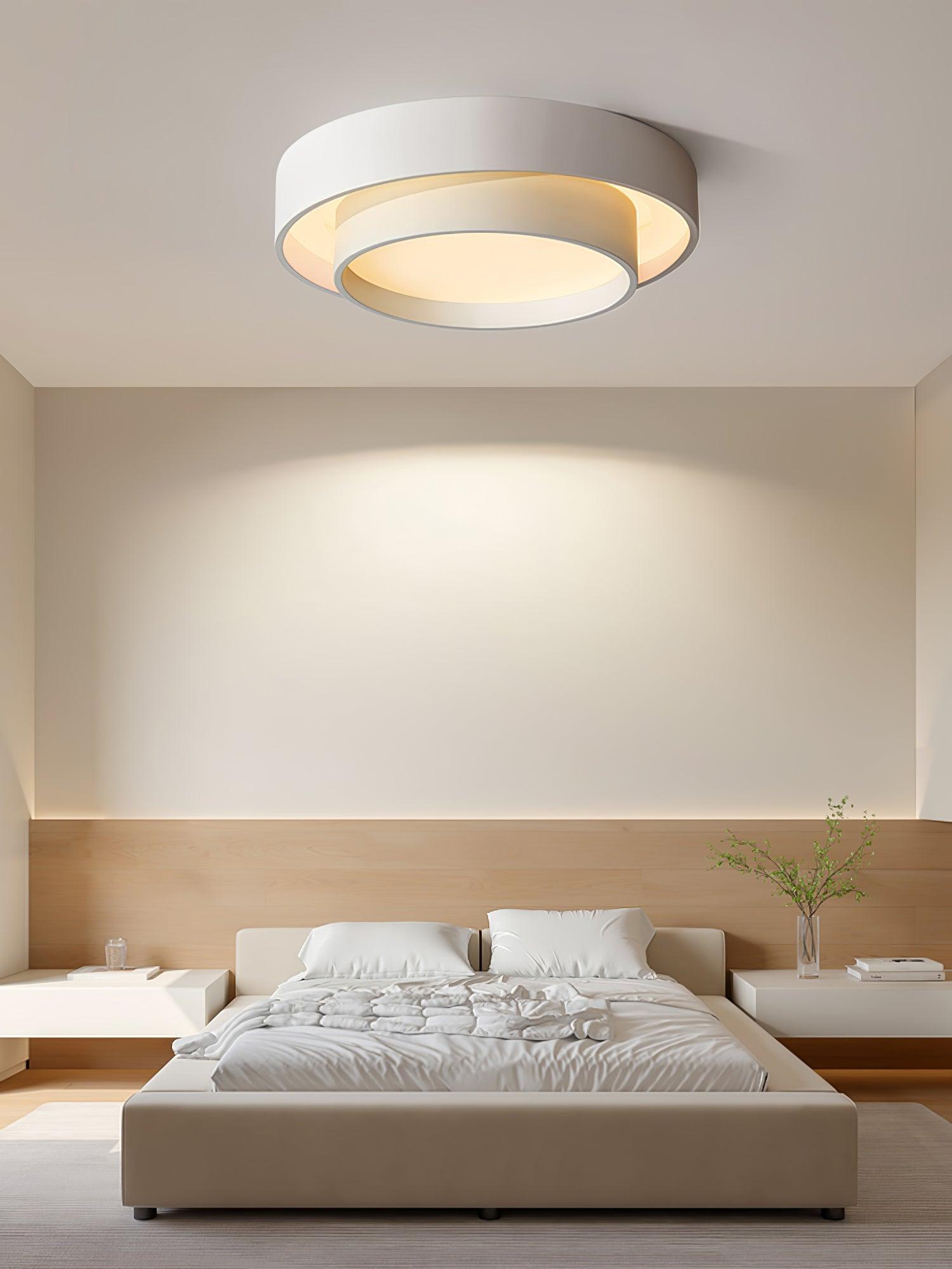 Melody Layered Ring LED Ceiling Light / ∅ 23.6″ x H 5.5″ / Dia 60cm x H 14cm / White / Cool Light