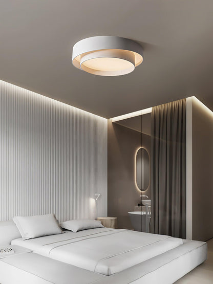 Melody Layered Ring LED Ceiling Light / ∅ 23.6″ x H 5.5″ / Dia 60cm x H 14cm / Grey / Cool Light