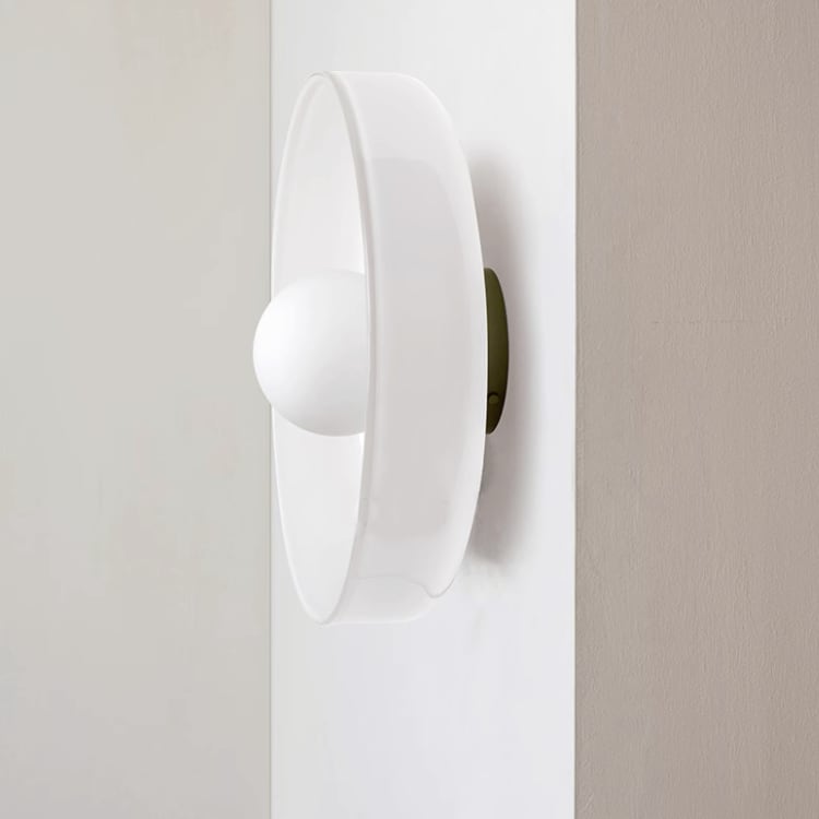 250mm/350mm Glass Disc Sconce | Ceiling Light
