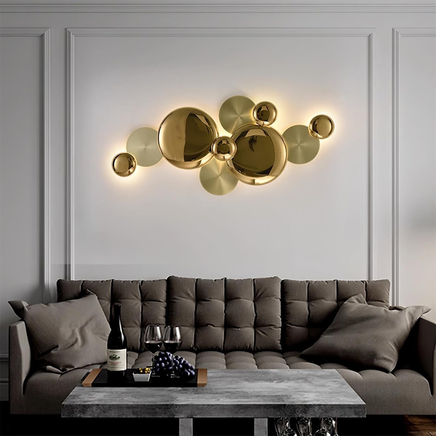 Pisco Branching Gold Wall Light / L 55.1″  x H 21.2″ / L 140cm x H 54cm / Gold