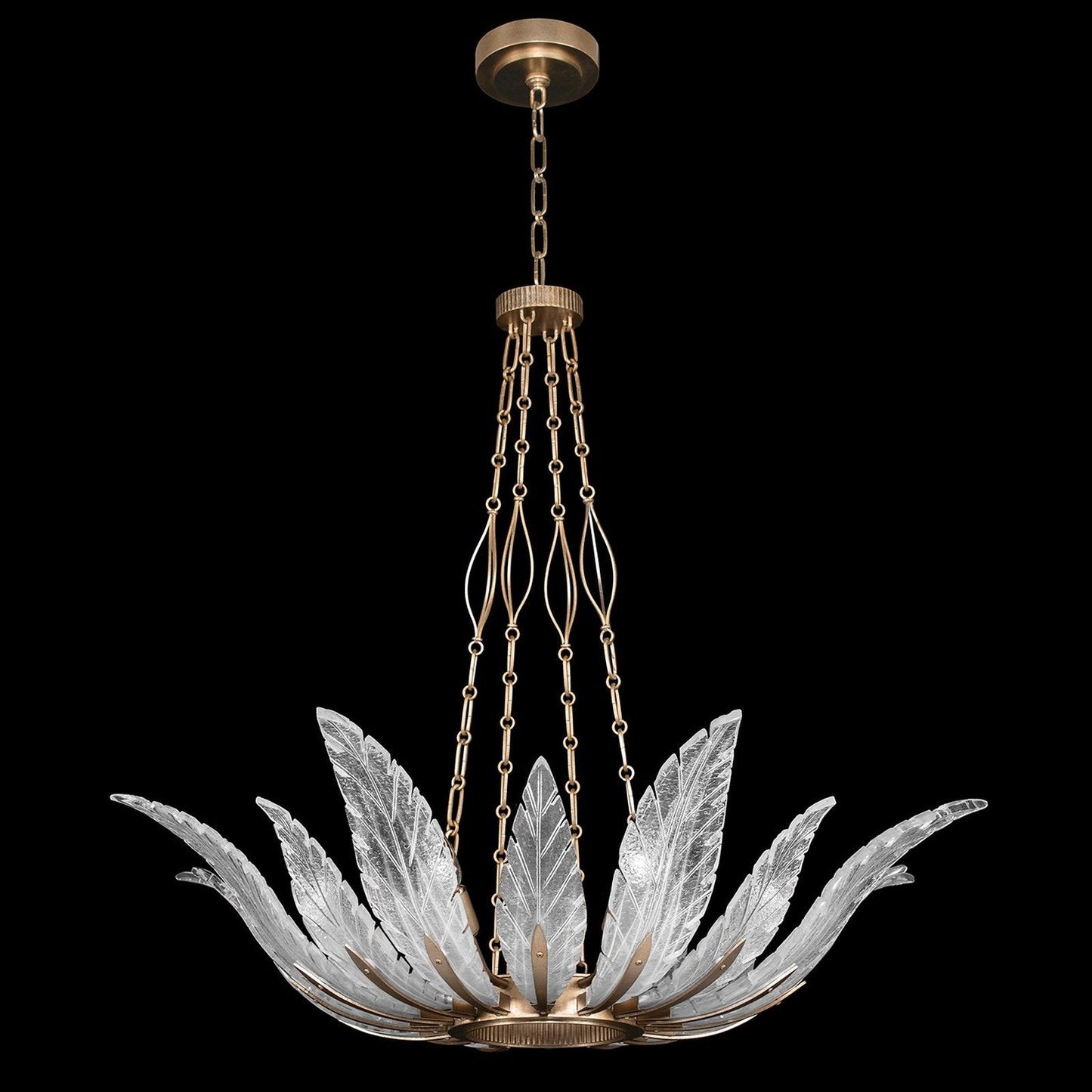 Plume Handblown Glass Round Pendant