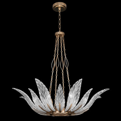Plume Handblown Glass Round Pendant