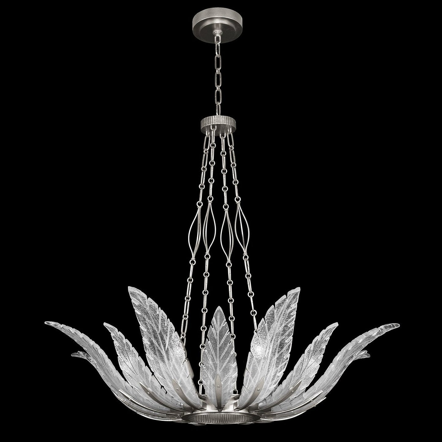Plume Handblown Glass Round Pendant