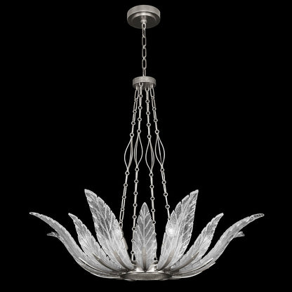 Plume Handblown Glass Round Pendant
