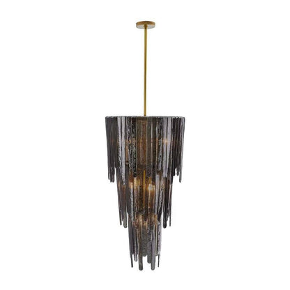 Raine Tiered Glass Waterfall Chandelier