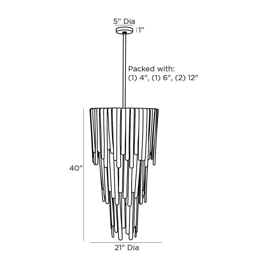 Raine Tiered Glass Waterfall Chandelier