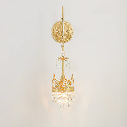 Regal Crystal Crown Wall Sconce