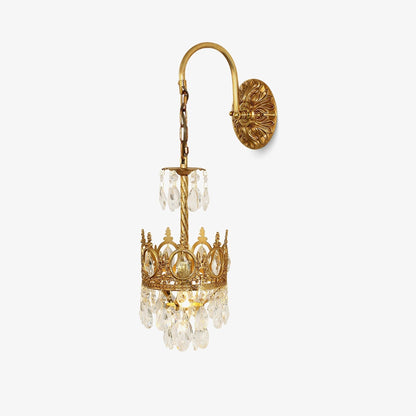 Regal Crystal Crown Wall Sconce