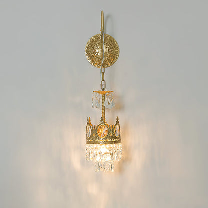 Regal Crystal Crown Wall Sconce