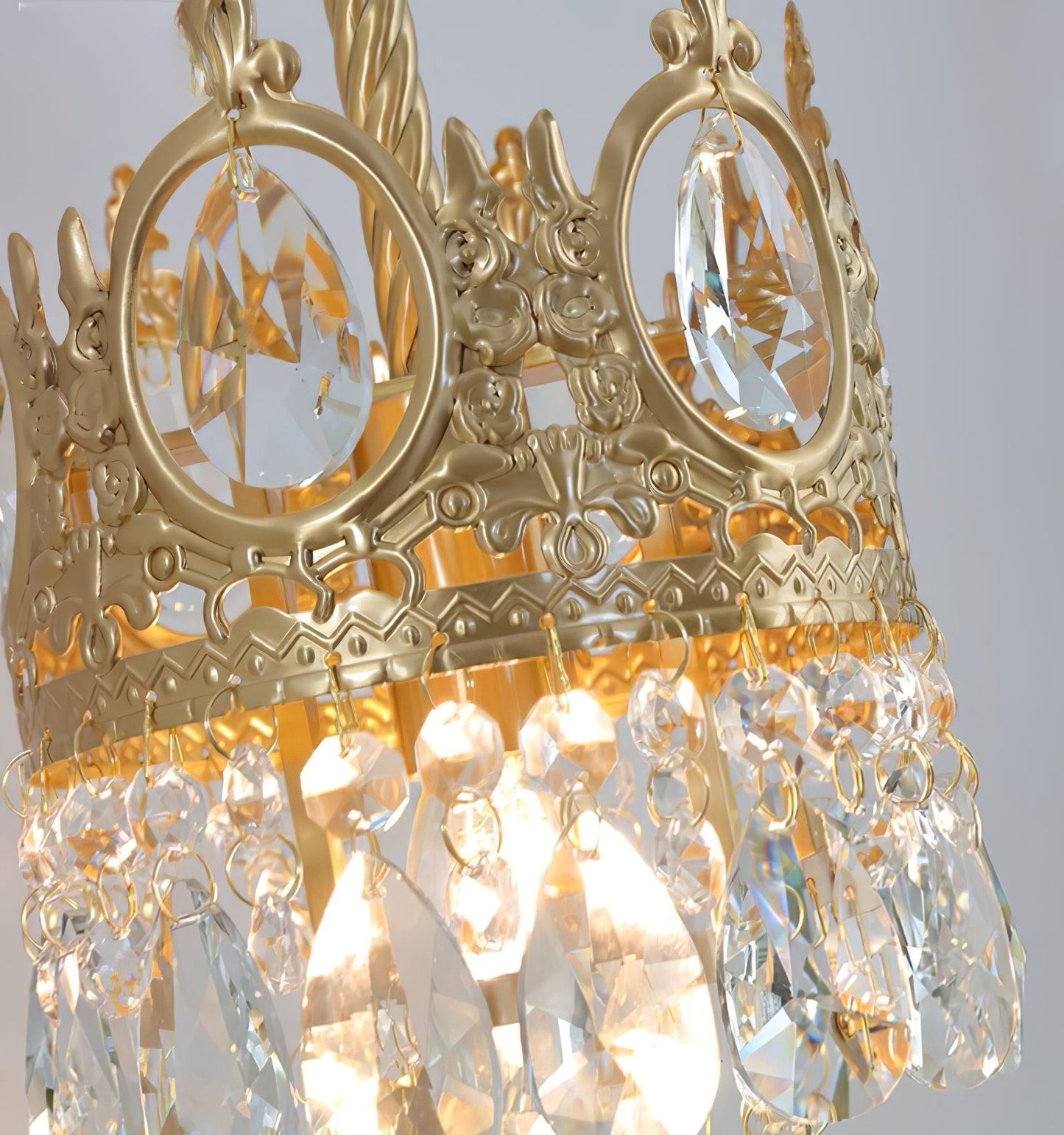 Regal Crystal Crown Wall Sconce