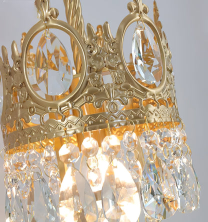 Regal Crystal Crown Wall Sconce