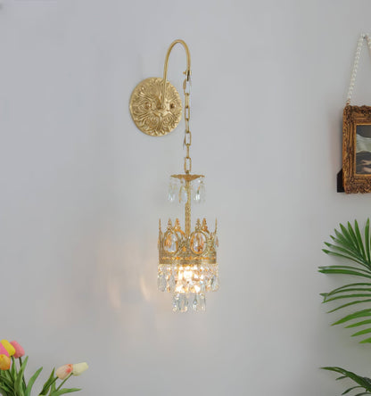 Regal Crystal Crown Wall Sconce