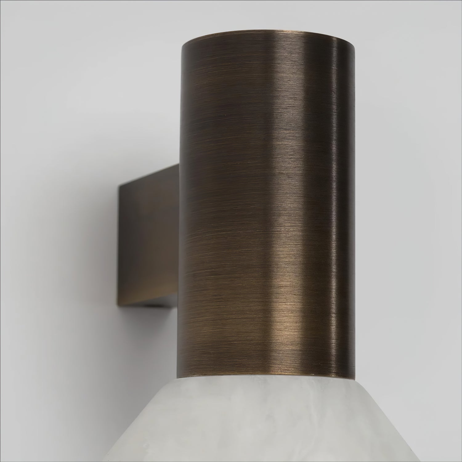 Sculptural Alabaster Cone Wall Light