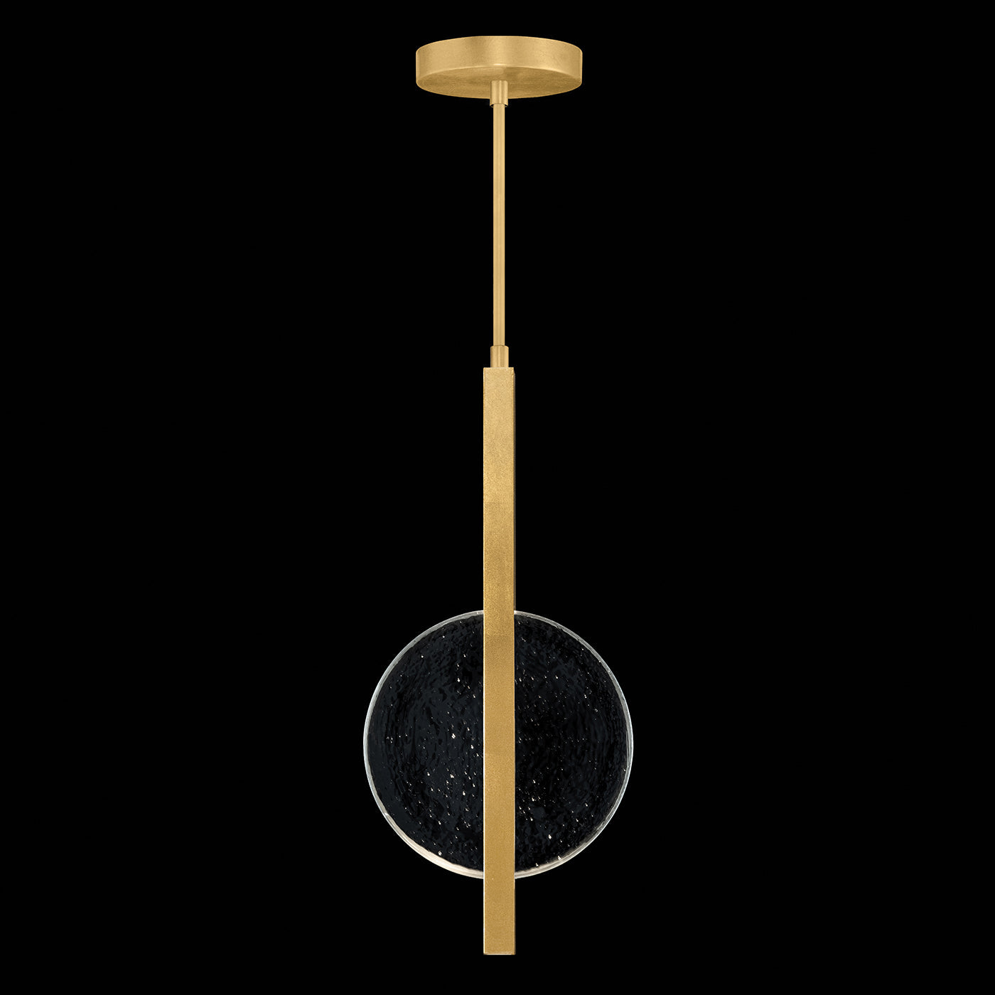 Selene Cast Glass Downlight Pendant / Gold