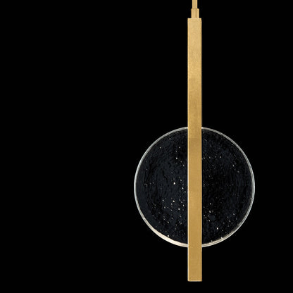 Selene Cast Glass Downlight Pendant / Black